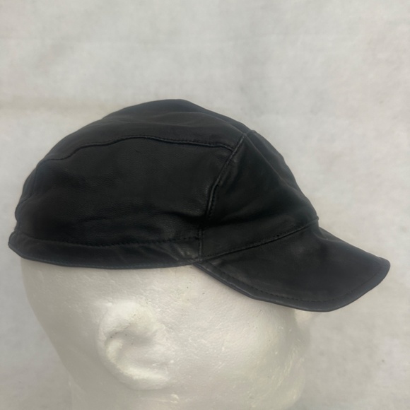 Handmade Leather Ball Cap One size fits most with rear stretch strap  High end - Picture 5 of 6